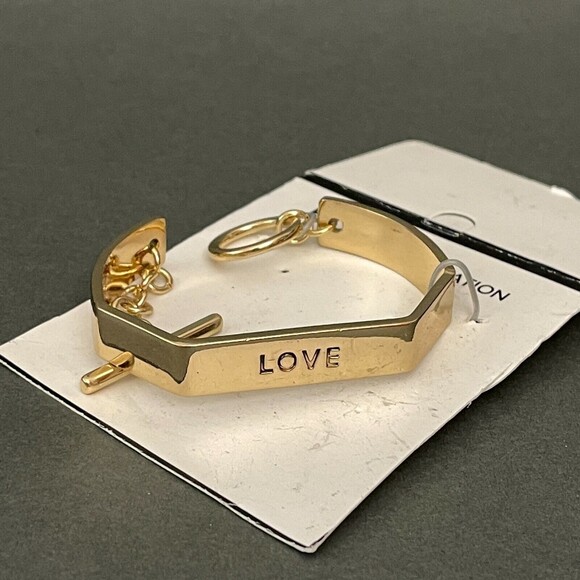 BCBGeneration Love Gold-tone Women's Fashion Cuff Bracelet NWT - Picture 1 of 2